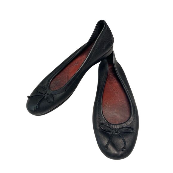Whats What Black Ballet Flats Womens 8 Classic Round Toe Slip On Shoes Ballerina - Picture 3 of 7